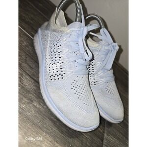 Nike Free Run Flyknit Light Blue Women's 7 Size Running Shoes 942839-402